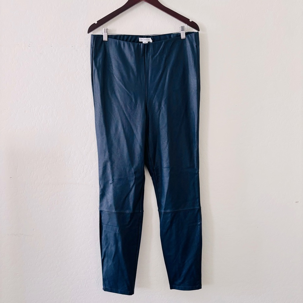 Good American‎ Woman's Faux Leather Pants Size 2XL Blue Ink